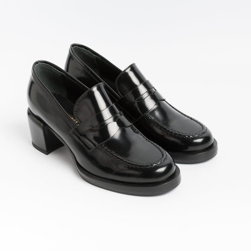 POESIE VENEZIANE - Mocassino Decolletè - SMA23 - Abrasivato Nero Scarpe Donna POESIE VENEZIANE