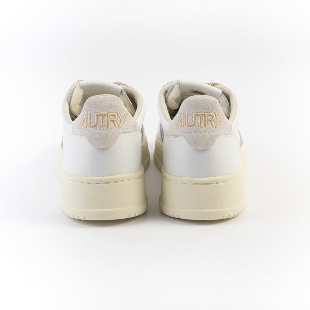 AUTRY - AULW SW01 -Sneakers LOW WOM ALL LEAT - Bianco Oro Scarpe Donna AUTRY - Collezione donna