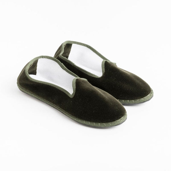DROGHERIA CRIVELLINI - Furlana - Velluto Verde Oliva Scarpe Donna DROGHERIA CRIVELLINI - Collezione Donna