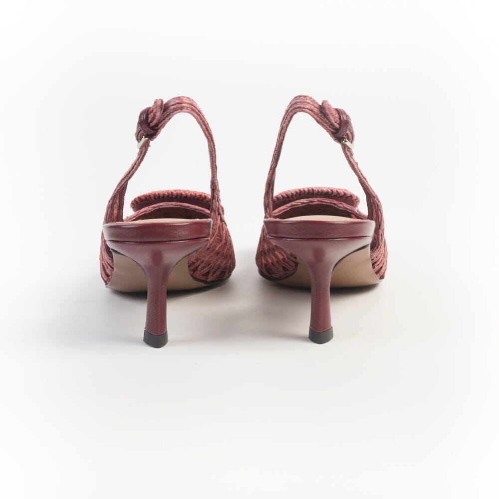 BIBI LOU - Sling Back - 648Z69VK - Rafia Burgundy Scarpe Donna BIBI LOU