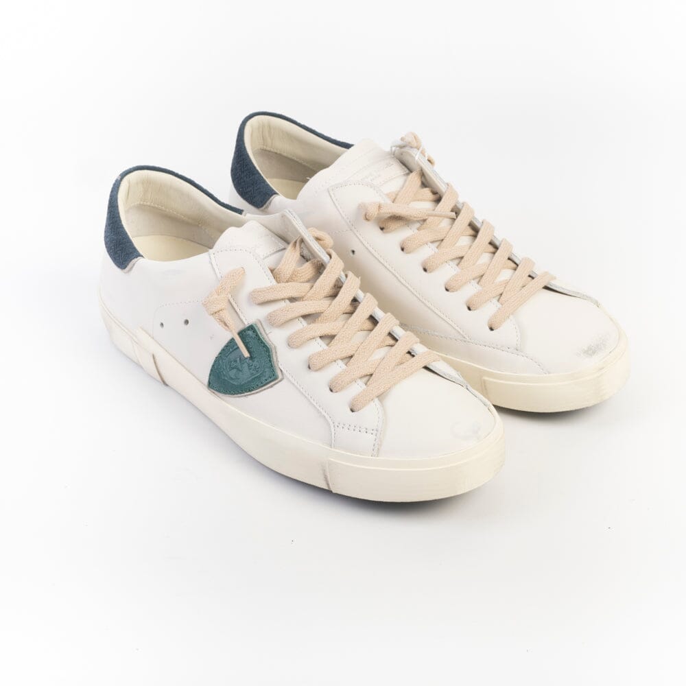 PHILIPPE MODEL - Sneakers - PRLU VD06 - Bianco verde blu Scarpe Uomo Philippe Model Paris