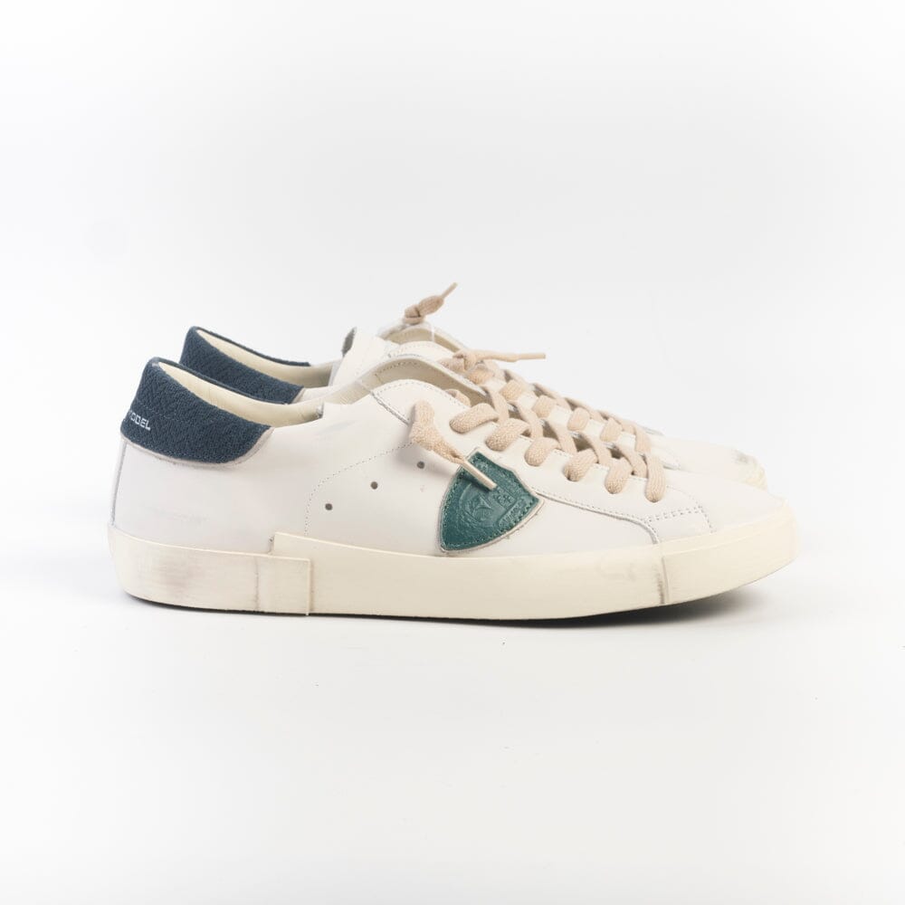 PHILIPPE MODEL - Sneakers - PRLU VD06 - Bianco verde blu Scarpe Uomo Philippe Model Paris