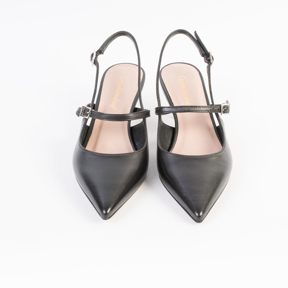 CappellettoShop - Sling Back - Fiamma7 - Nero Scarpe Donna CAPPELLETTO 1948 