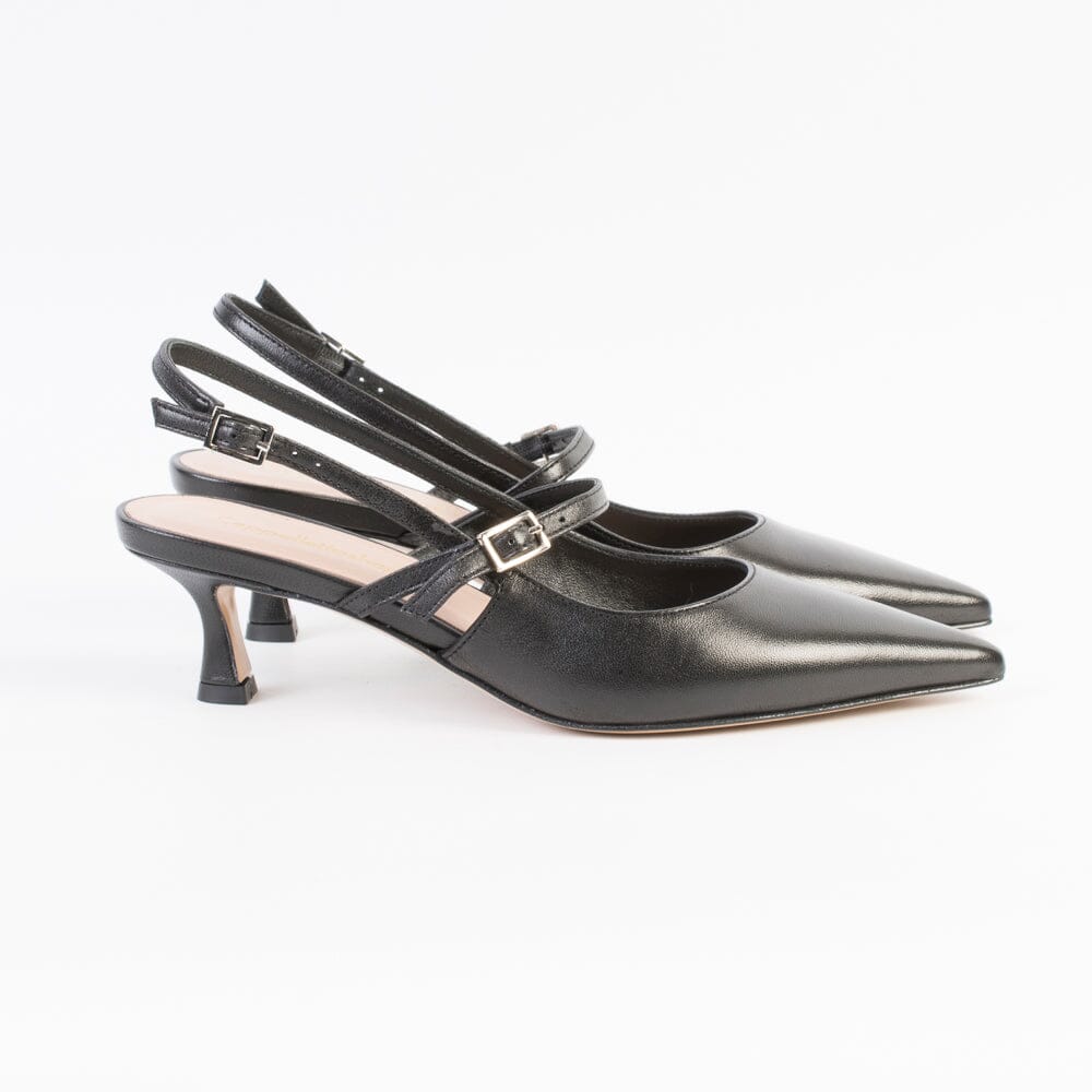 CappellettoShop - Sling Back - Fiamma7 - Nero Scarpe Donna CAPPELLETTO 1948 