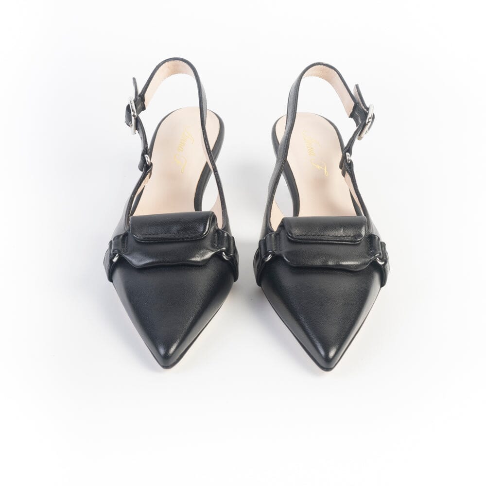 ANNA F. - Sling Back - 1932 - Nappa Nero Scarpe Donna Anna F.