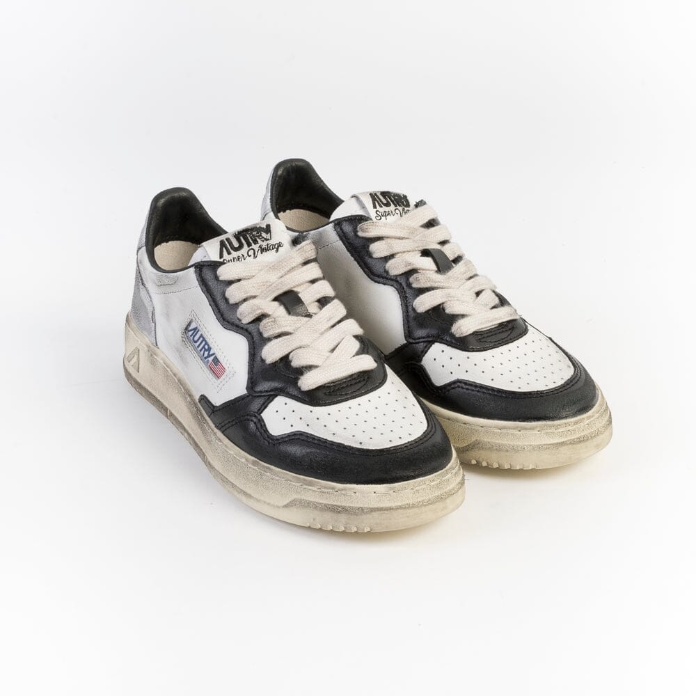 AUTRY - AVLW SV11- Sneakers LOW WOM LEAT - Vintage Edition - Black Silver Scarpe Donna AUTRY - Collezione donna
