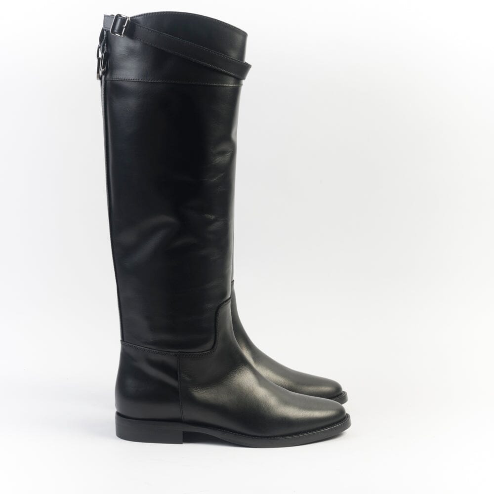 VIA ROMA 15 - Stivali - 4495- Santa Monica Nero Fibbia Cavallerizza Scarpe Donna Via Roma 15