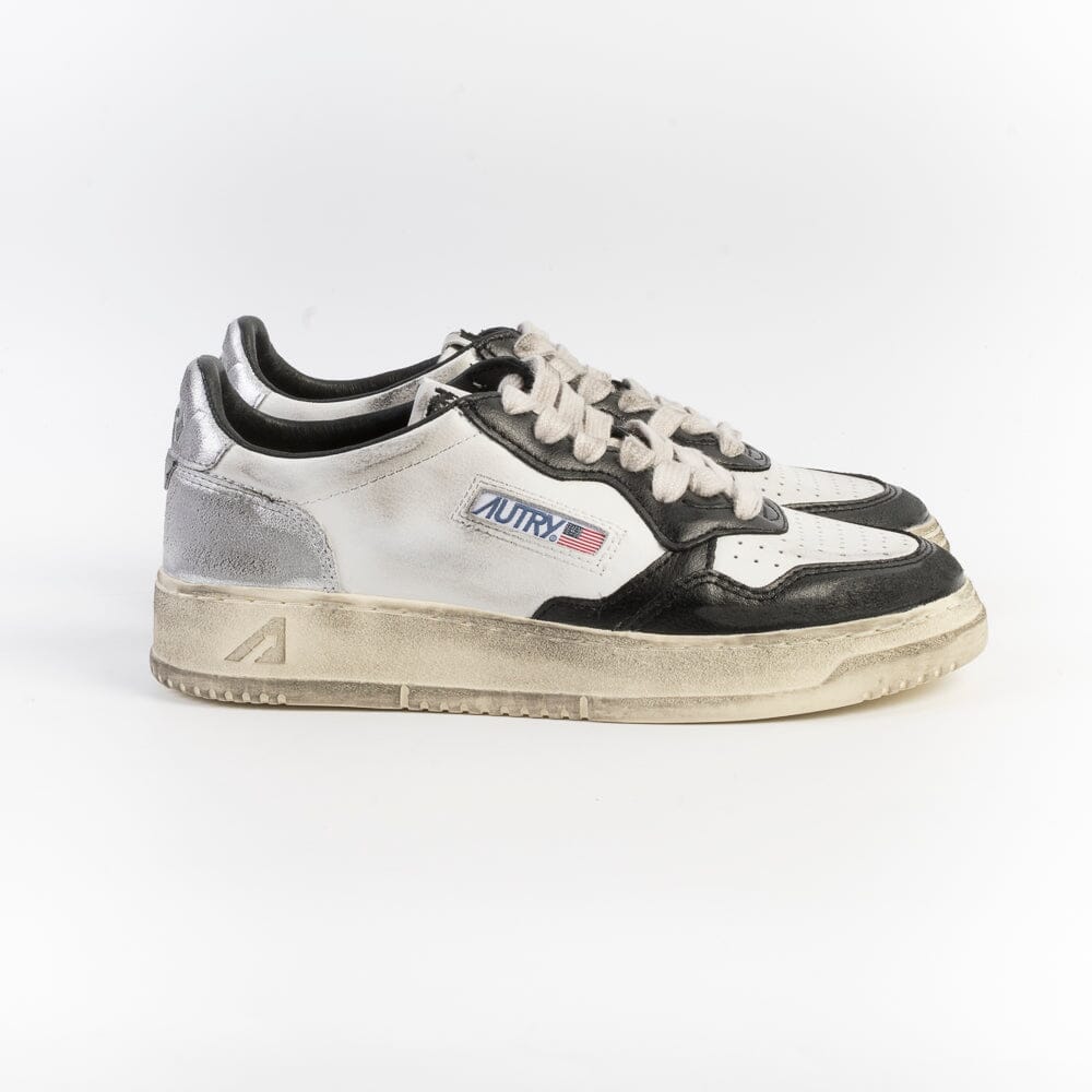 AUTRY - AVLW SV11- Sneakers LOW WOM LEAT - Vintage Edition - Black Silver Scarpe Donna AUTRY - Collezione donna