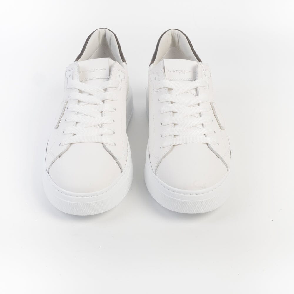 PHILIPPE MODEL -Sneakers Temple - BTLU VZ01 - Bianco Marrone Scarpe Uomo Philippe Model Paris