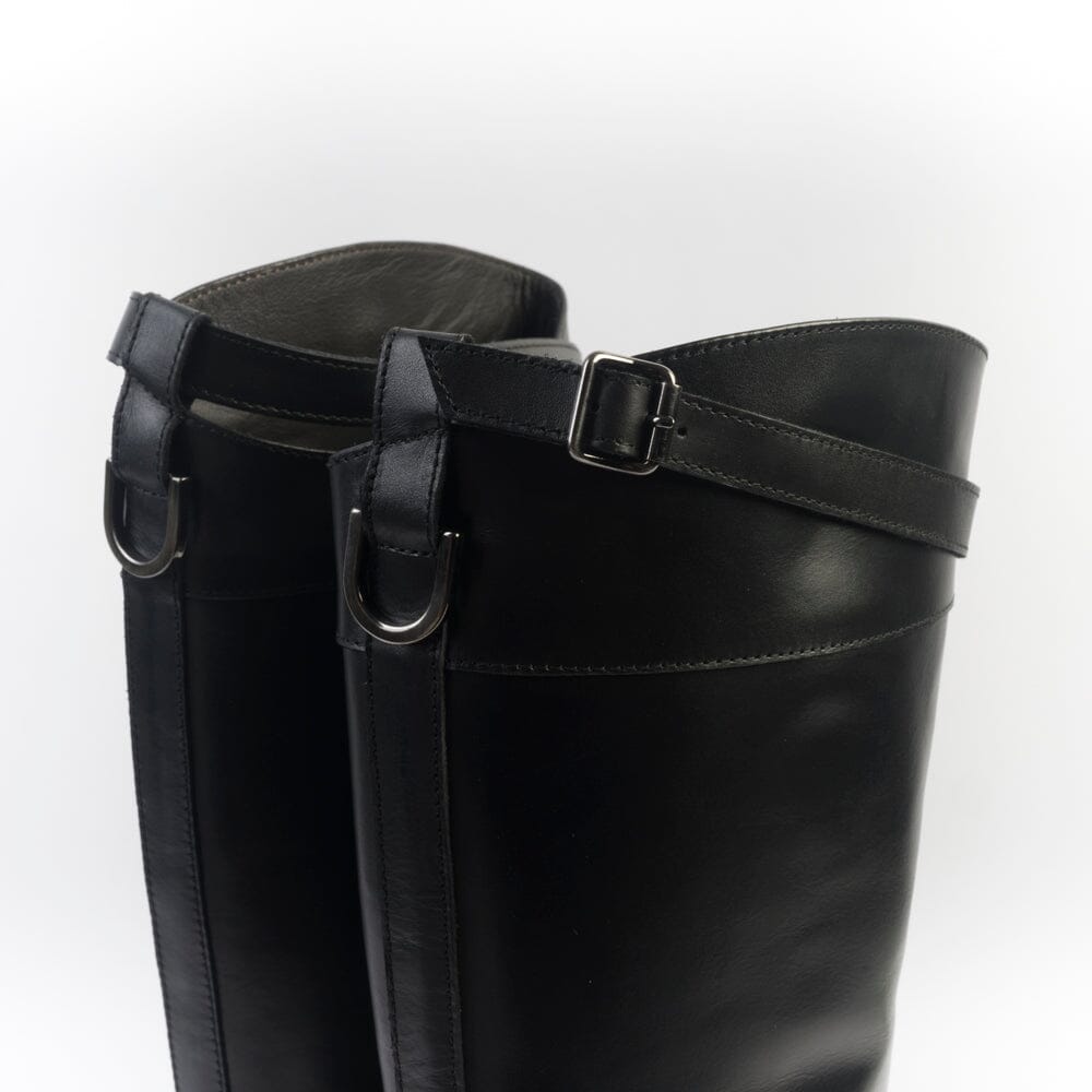 VIA ROMA 15 - Stivali - 4495- Santa Monica Nero Fibbia Cavallerizza Scarpe Donna Via Roma 15