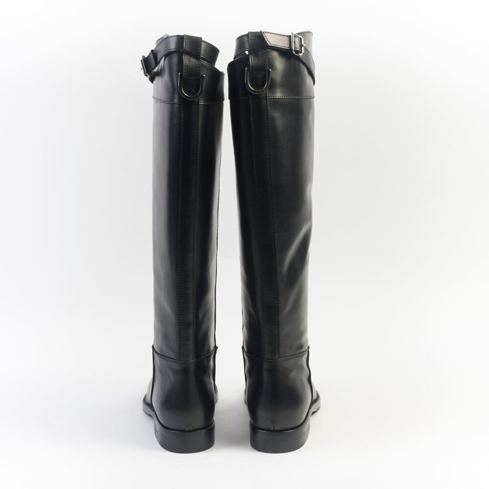 VIA ROMA 15 - Stivali - 4495- Santa Monica Nero Fibbia Cavallerizza Scarpe Donna Via Roma 15