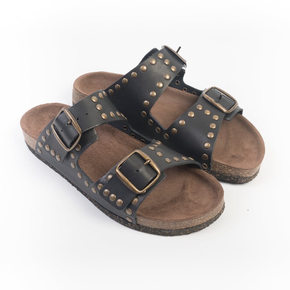 BOSABO - Sandali bassi - 426 - Vacchetta Nero Scarpe Donna BOSABO