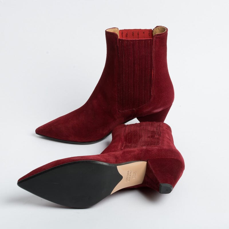 ANNA F - Stivaletto - 9884 - Velour Carmino Scarpe Donna Anna F.