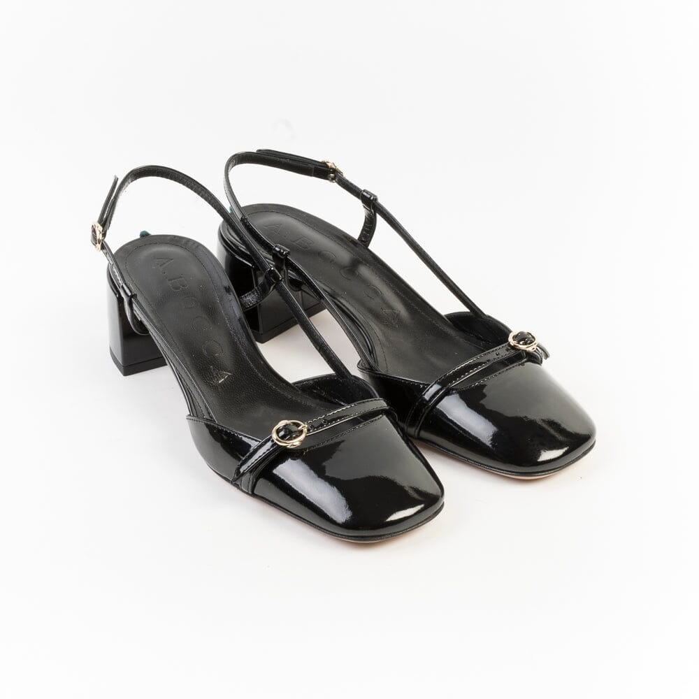 A.BOCCA - Sling Back - AB2712 - Vernice Nero Scarpe Donna A.BOCCA