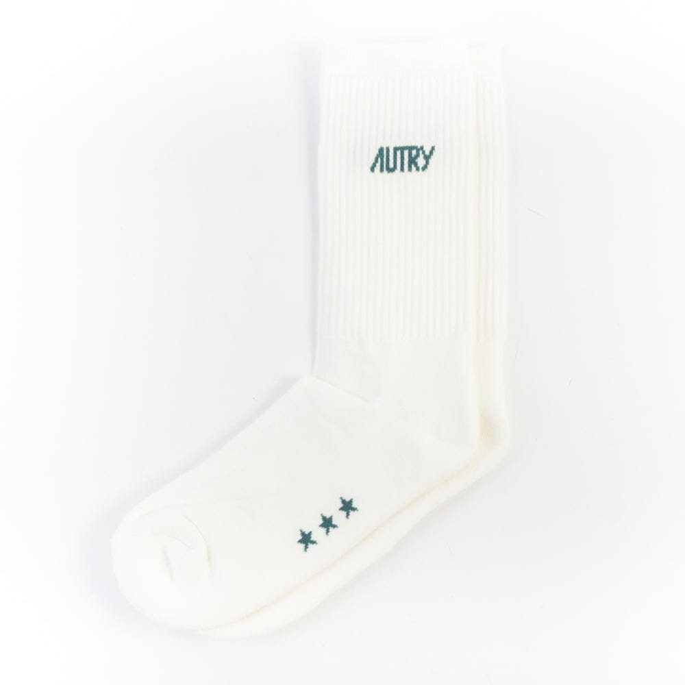 AUTRY - SOPU E7A2 STAR - Autry Calzino - Bianco logo verde