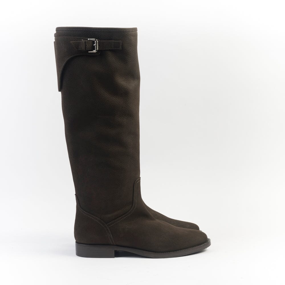VIA ROMA 15 - Stivale 4489 - Desirè - Testa di moro - Fibbia Cavallerizza Scarpe Donna Via Roma 15