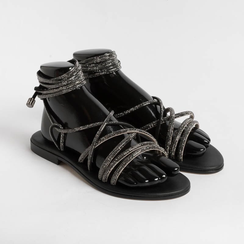 PAOLA FIORENZA - Sandali bassi- FD22 - Nero Scarpe Donna PAOLA FIORENZA 