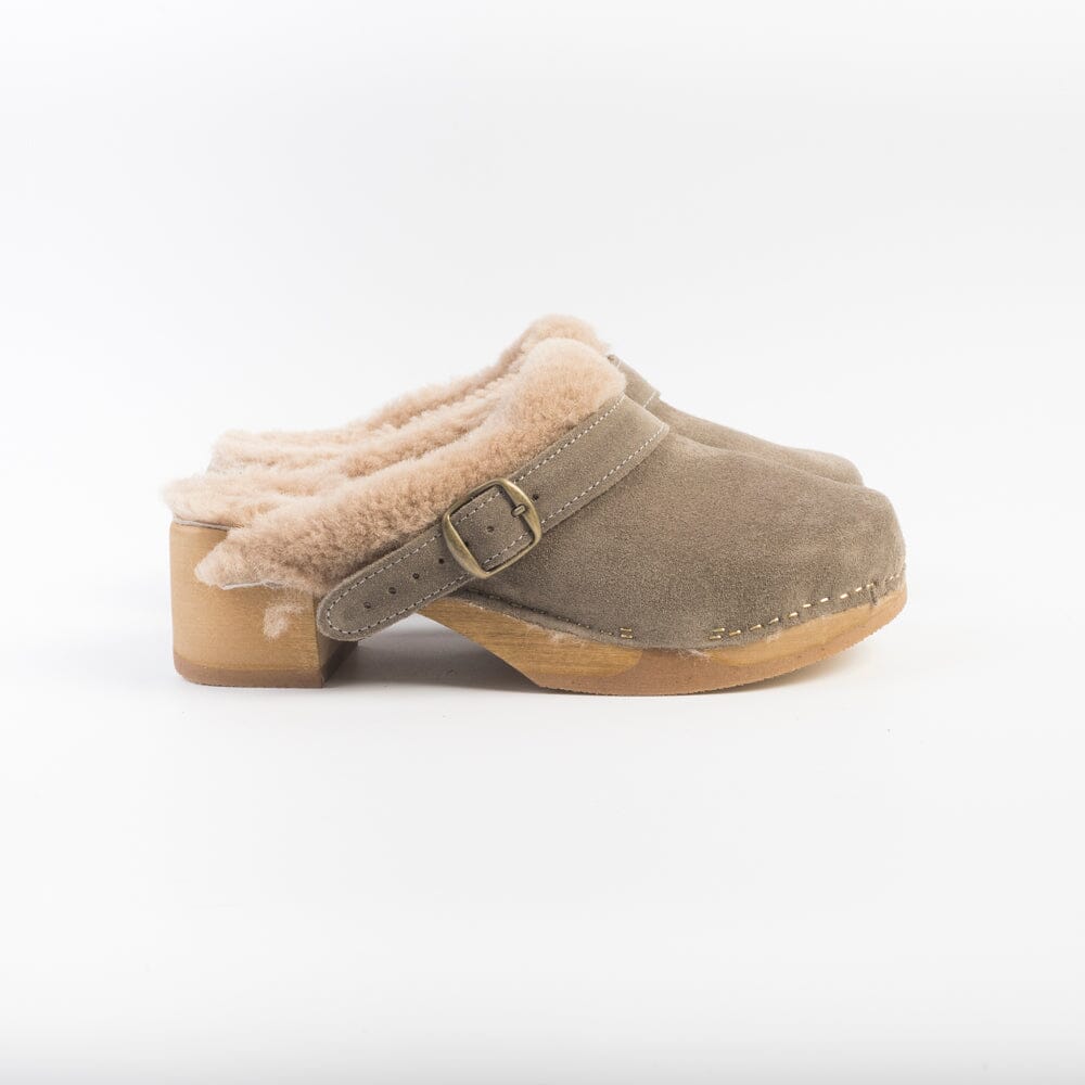 BOSABO - Zoccolo Sabot - Compliba Velour Taupe Scarpe Donna BOSABO