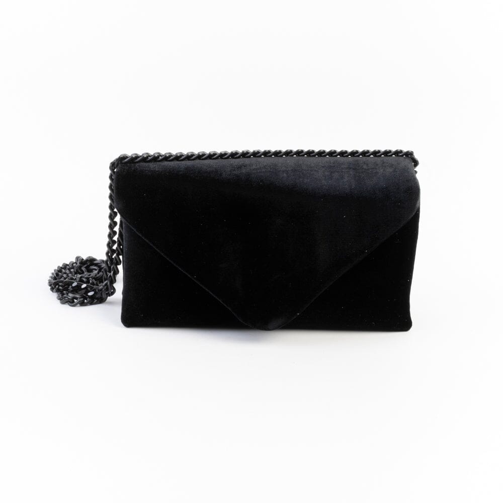 ROBERTO FESTA - Pochette con tracolla - Heart - Velluto Nero borse Roberto Festa