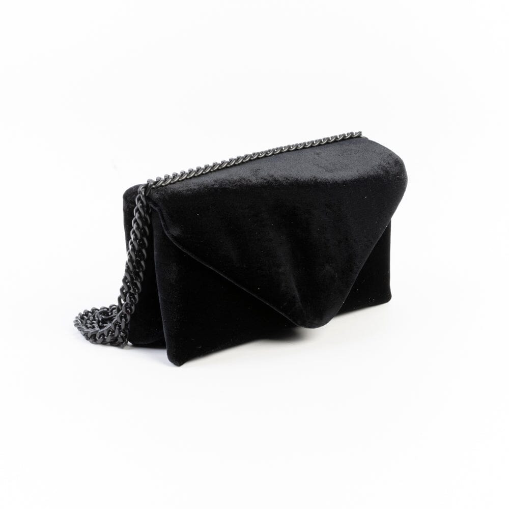 ROBERTO FESTA - Pochette con tracolla - Heart - Velluto Nero borse Roberto Festa