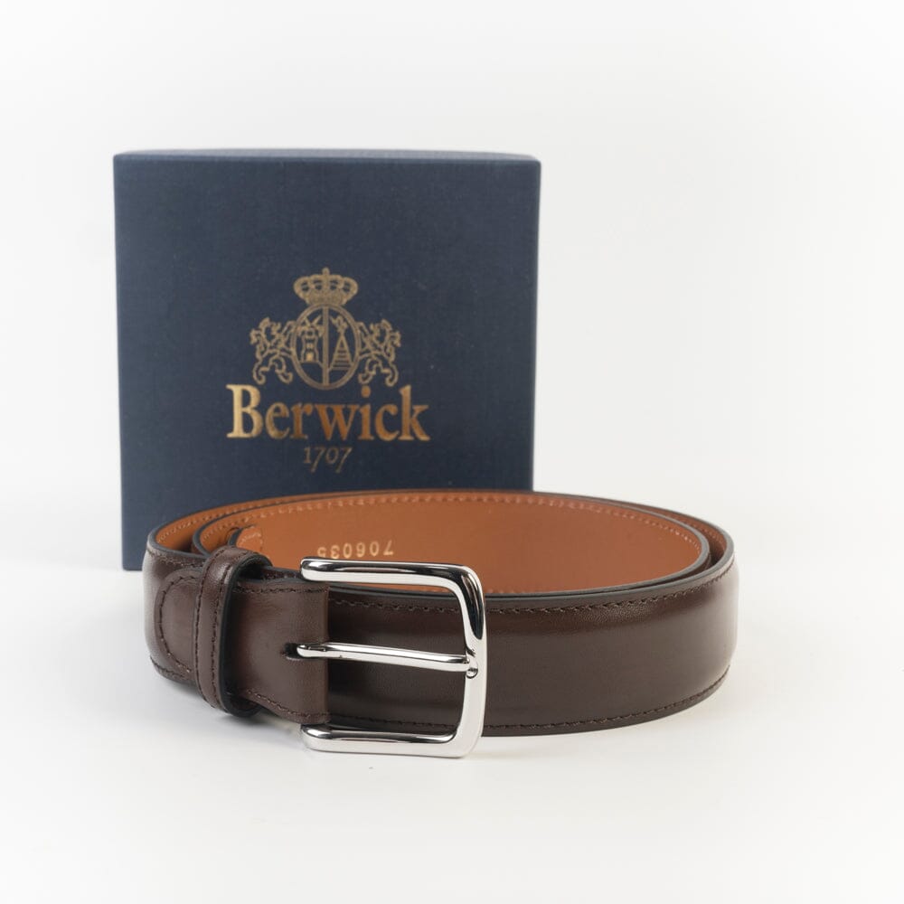 BERWICK 1707 - Cintura - Pelle - 706035 - Nomera Testa di Moro Accessori Uomo Berwick 1707