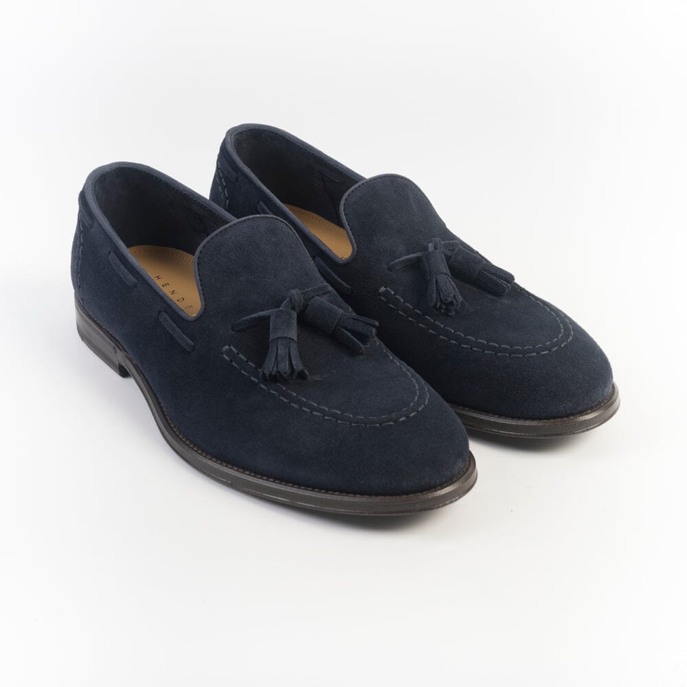 HENDERSON - Mocassino - 72407 - Camoscio Blu Scarpe Uomo HENDERSON
