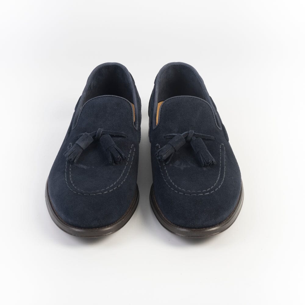 HENDERSON - Mocassino - 72407 - Camoscio Blu Scarpe Uomo HENDERSON