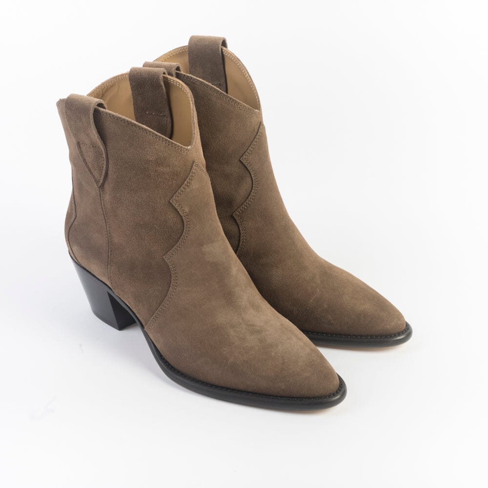 ANNA F - Stivaletto Texano - 9931 - Velour Visone Scarpe Donna Anna F.