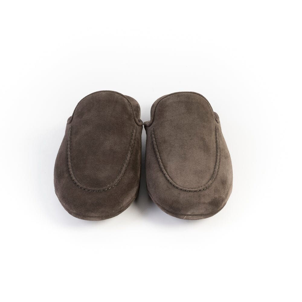 Cappellettoshop - Pantofola 215 - Camoscio Ebano Scarpe Uomo CAPPELLETTO 1948