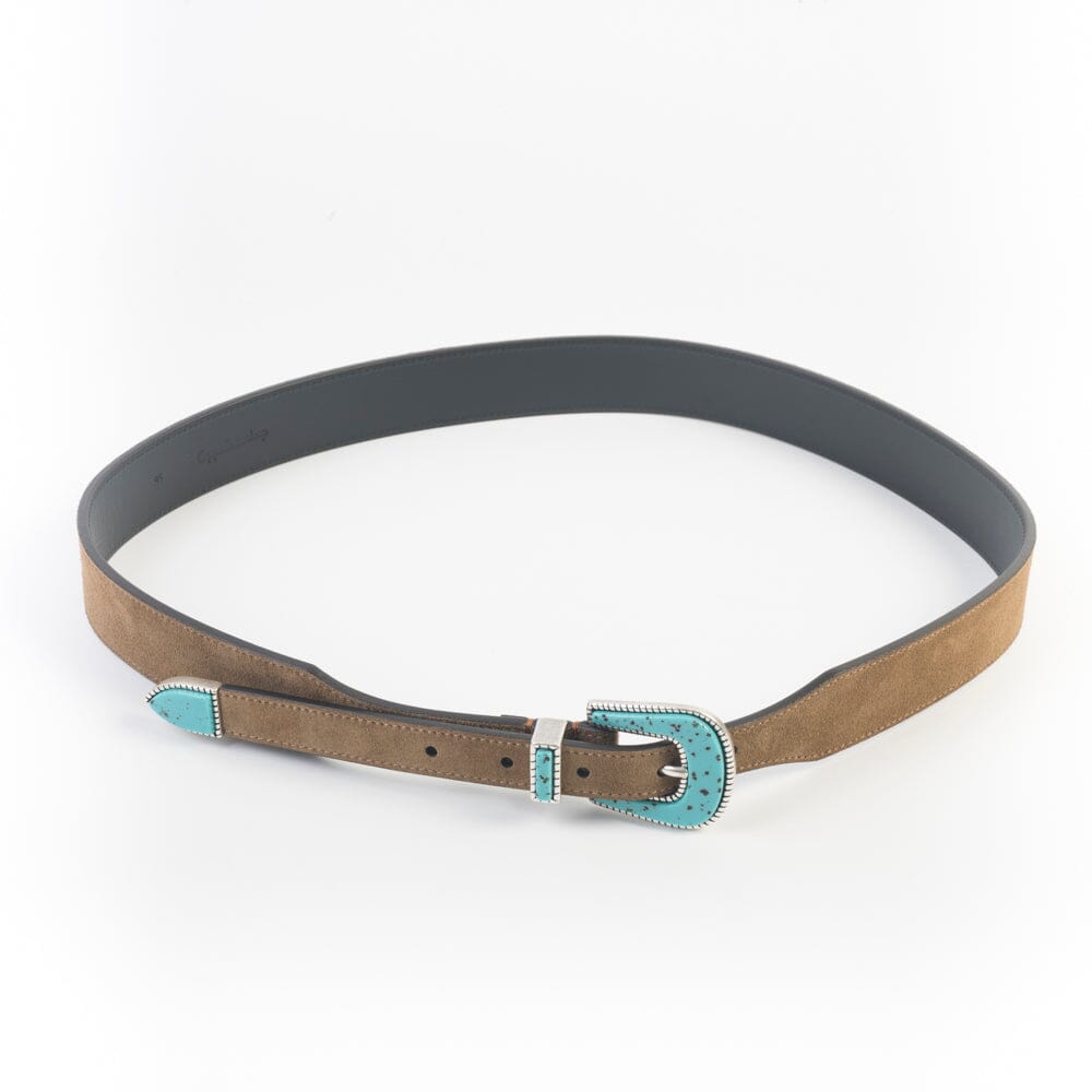 Cappellettoshop - Cintura - Tex Mex - Camoscio Snuff Accessori Uomo Cappellettoshop