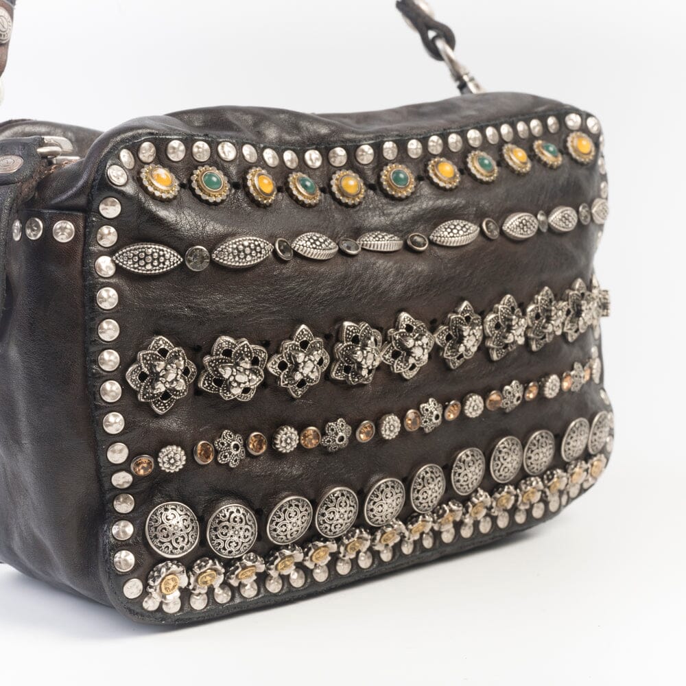 CAMPOMAGGI - Borsa a Spalla - Kate - Borchie Testa di Moro Borse Campomaggi