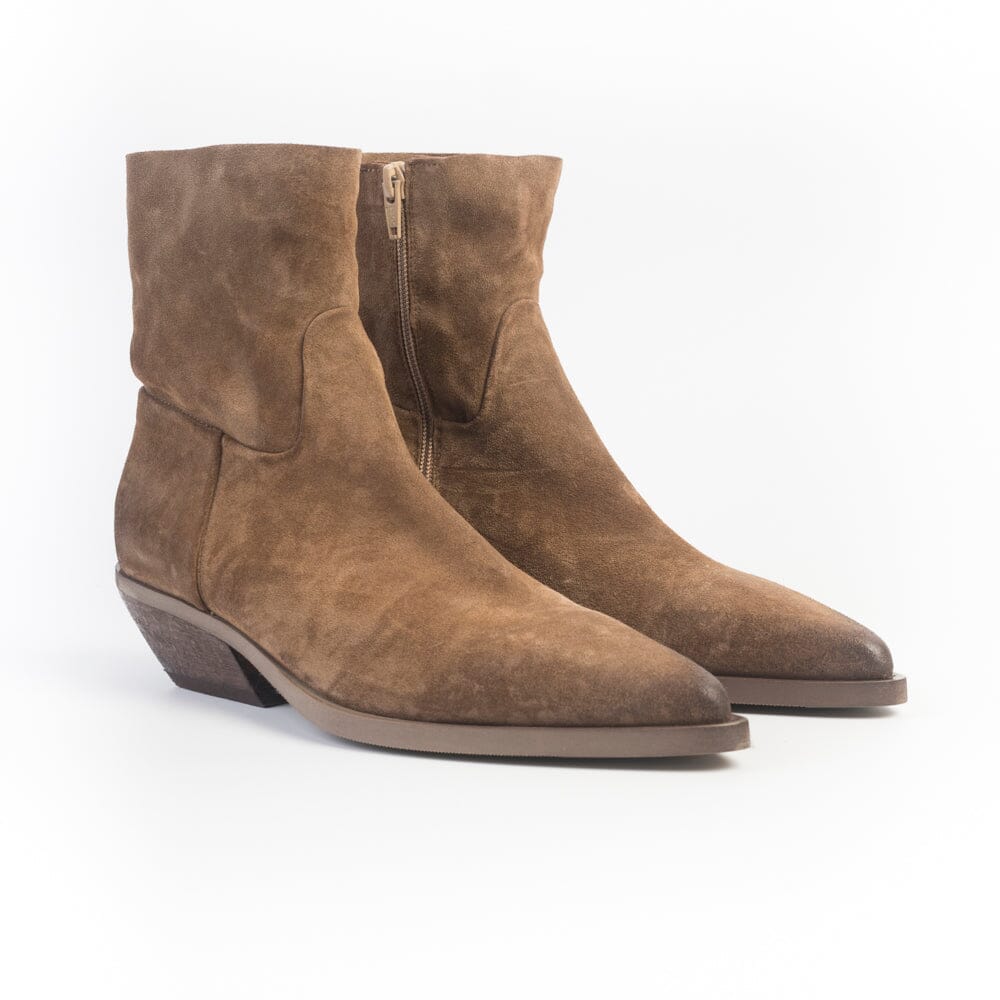 ELENA IACHI - Stivaletto Texano E4519 - Velour Camel Scarpe Donna Elena Iachi