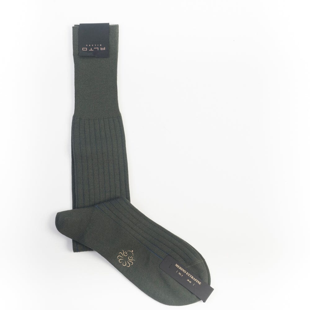 ALTO MILANO - Brock - Calzino lungo - 087 Loden verde Accessori Uomo Alto Milano