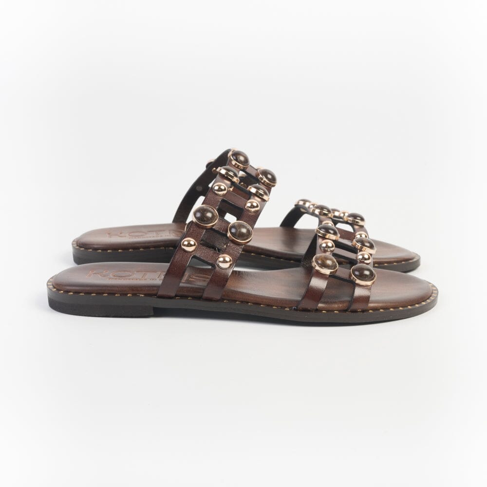 MAKIS KOTRIS - Mules - 04-645-ST - Choco Scarpe Donna MAKIS KOTRIS