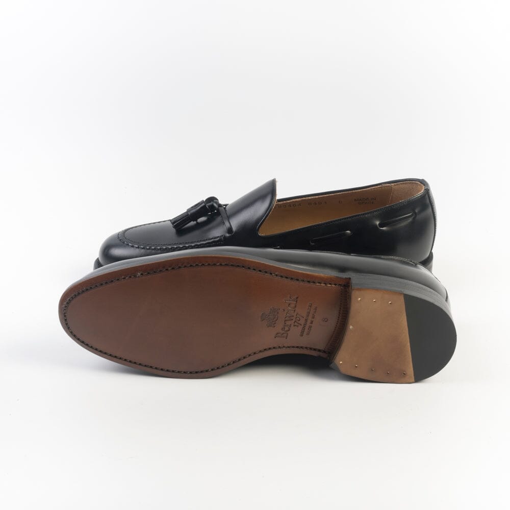 BERWICK 1707 - 8491 - Mocassino Nappine Fondo Cuoio - Nero Sfoderato Scarpe Uomo Berwick 1707