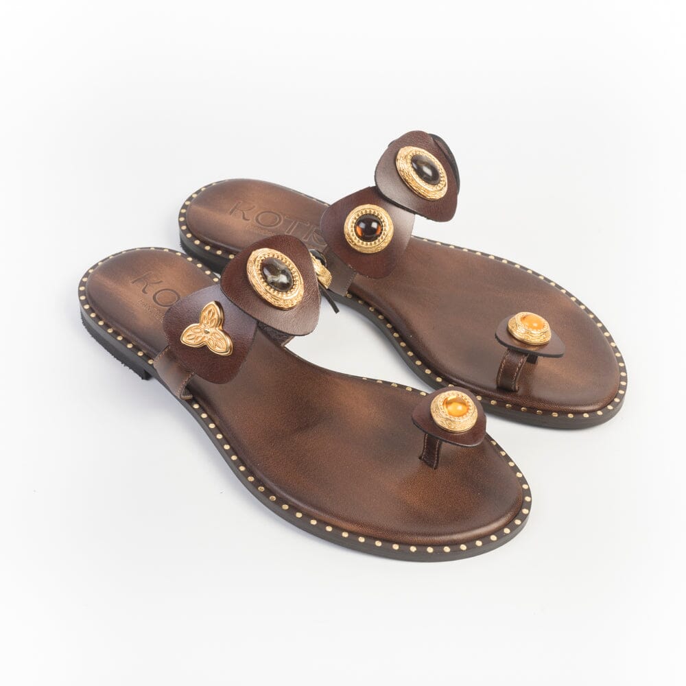 MAKIS KOTRIS - Mules K-3021 - Choco Scarpe Donna MAKIS KOTRIS