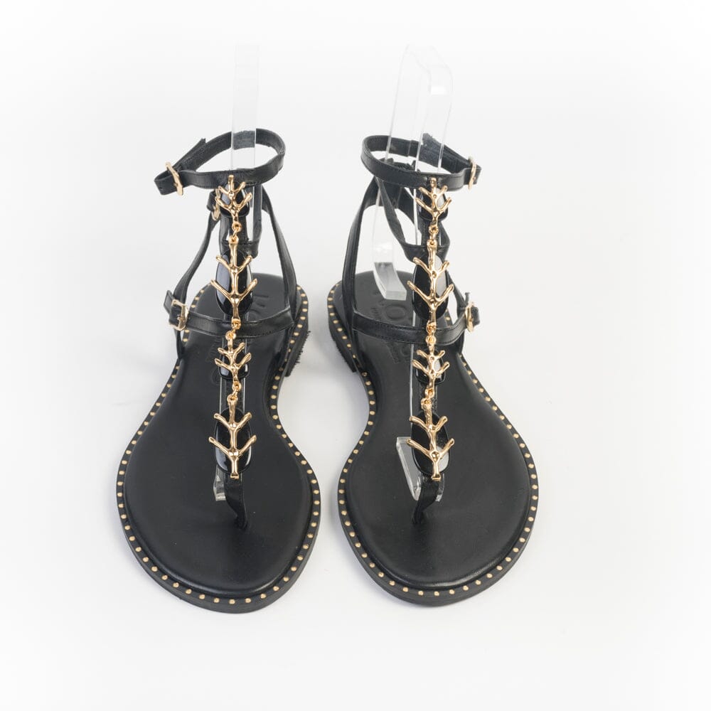 MAKIS KOTRIS - Sandali Bassi Infradito K-3017 - Nero Scarpe Donna MAKIS KOTRIS