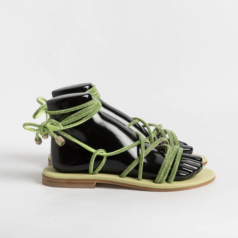 PAOLA FIORENZA - Flat Sandals - FD22 - Green Women's Shoes PAOLA FIORENZA