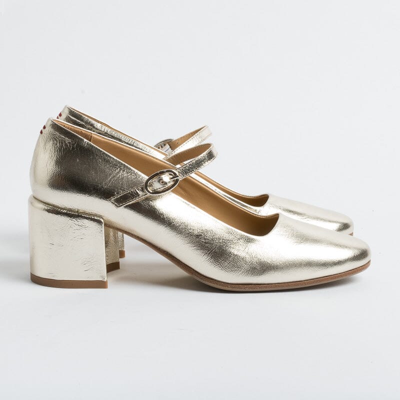 HALMANERA - Décolleté - Mary Jane - BART 02- Metal Platino Scarpe Donna HALMANERA