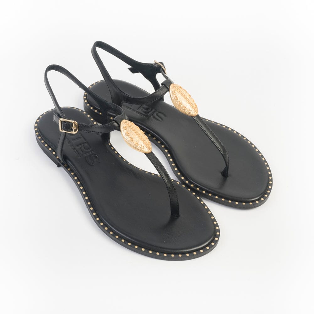 MAKIS KOTRIS - Sandali Bassi infradito K-3020 - Nero Scarpe Donna MAKIS KOTRIS