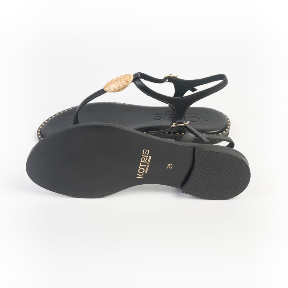 MAKIS KOTRIS - Sandali Bassi infradito K-3020 - Nero Scarpe Donna MAKIS KOTRIS