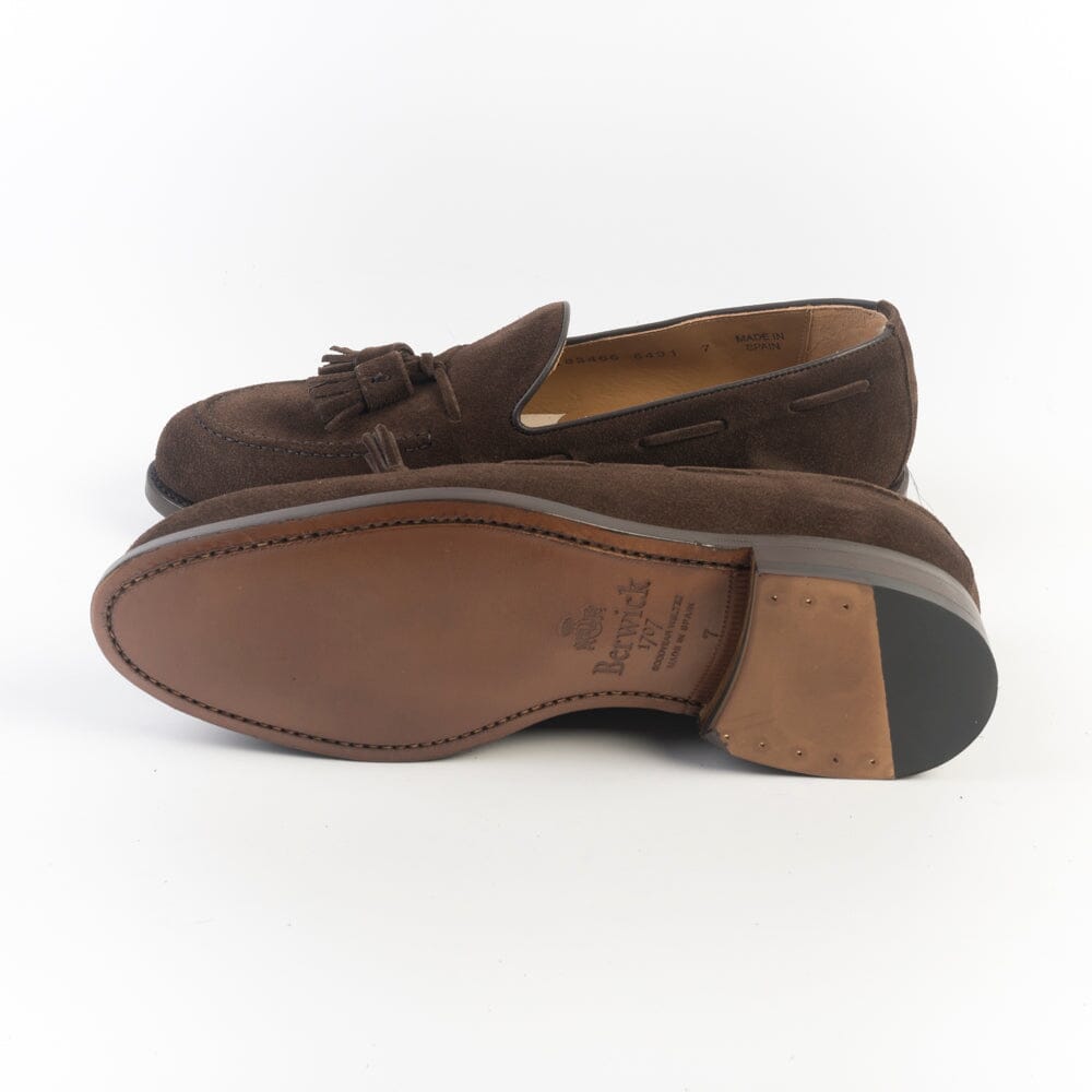 BERWICK 1707 - 8491 - Mocassino Nappine Fondo Cuoio - Camoscio Repello 173 Sfoderato Scarpe Uomo Berwick 1707