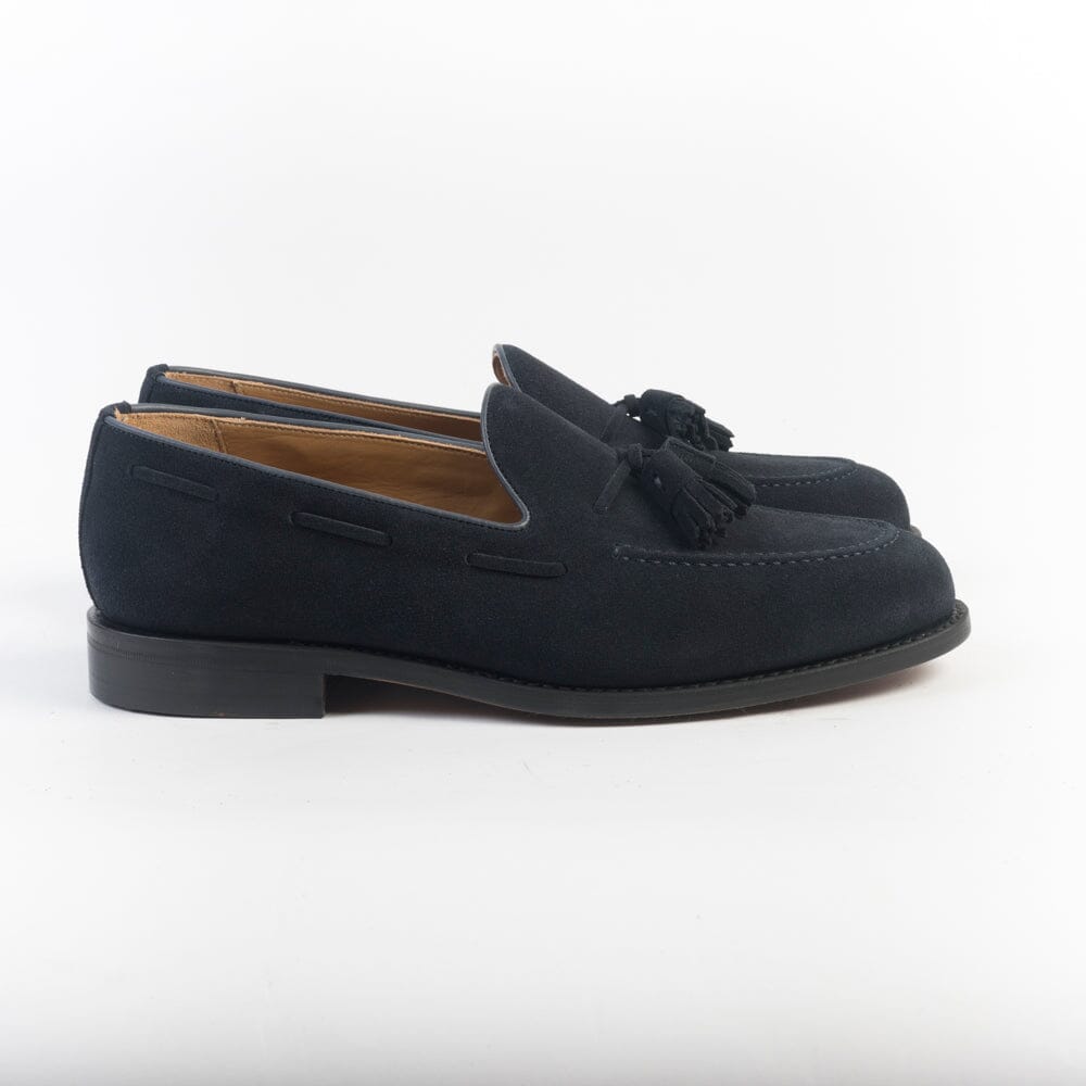BERWICK 1707 - 8491 - Mocassino Nappine Fondo Cuoio - Camoscio Blu Marine Scarpe Uomo Berwick 1707