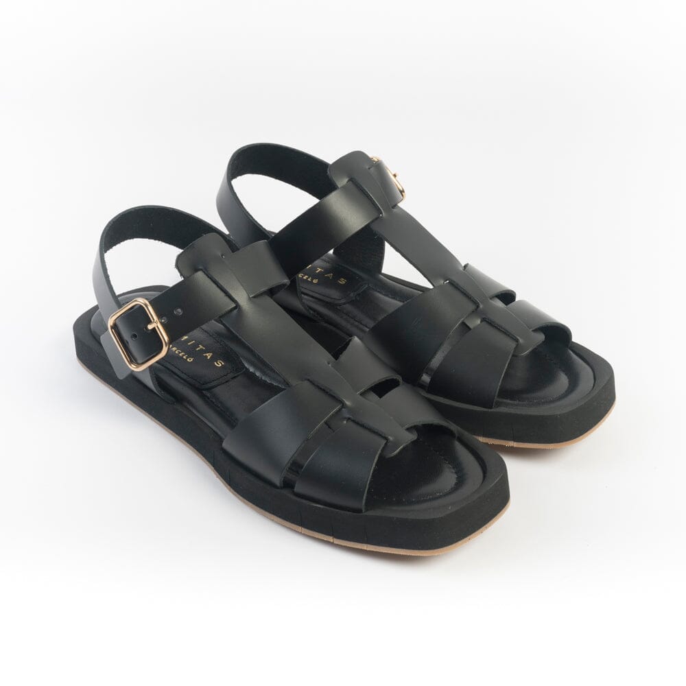 PALOMITAS - Sandalo - Daisy Nero Scarpe Donna PALOMITAS