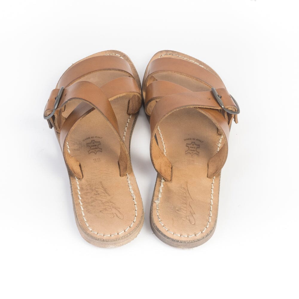 SACHET - Sandali bassi - Mules - 546 Y - Fibbia Cuoio Scarpe Donna SACHET - Calzature