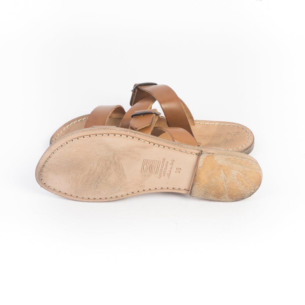 SACHET - Sandali bassi - Mules - 546 Y - Fibbia Cuoio Scarpe Donna SACHET - Calzature