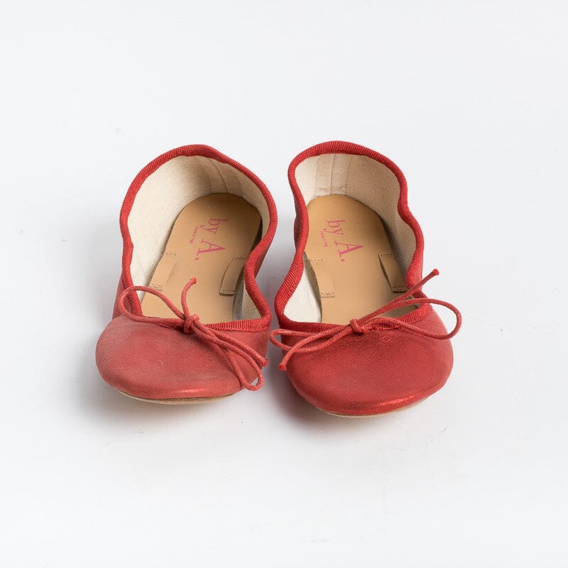 BY A - Ballerina - 4111 - Rosso Laminato Scarpe Donna BY A
