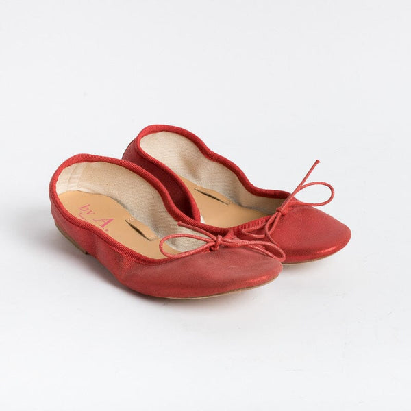 BY A - Ballerina - 4111 - Rosso Laminato Scarpe Donna BY A