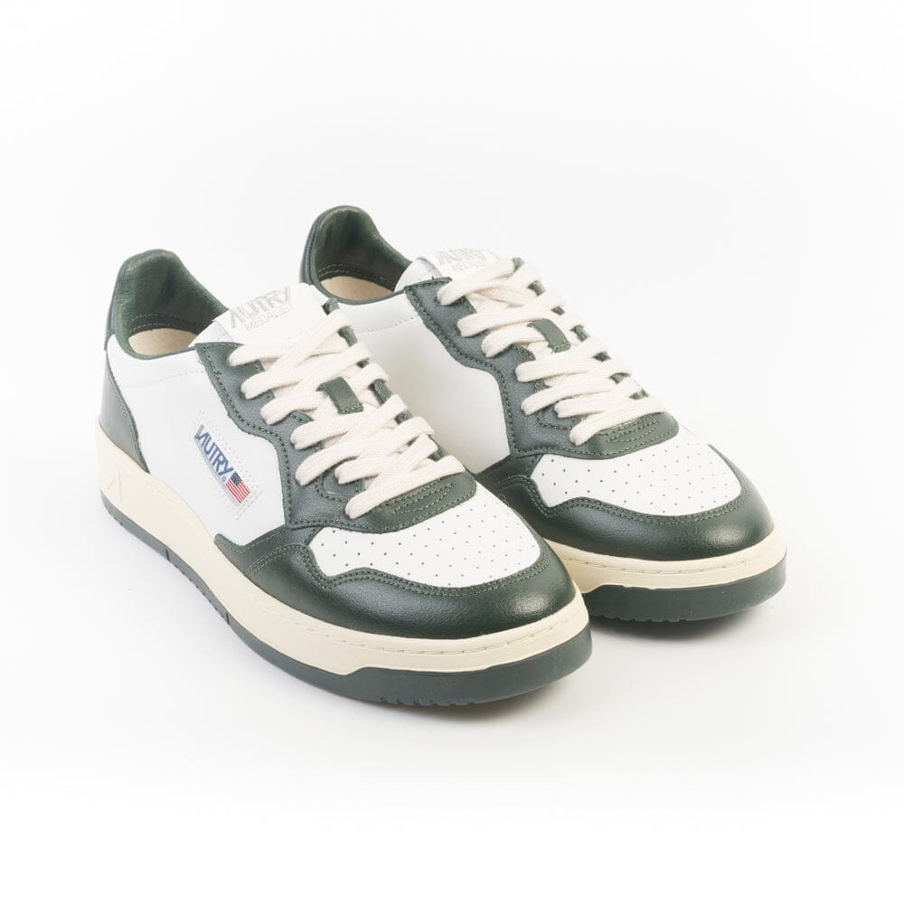 AUTRY Sneakers AULM WB49 - LOW MAN ALL LEAT - Bianco Mountain Verde Scarpe Uomo AUTRY - Collezione uomo