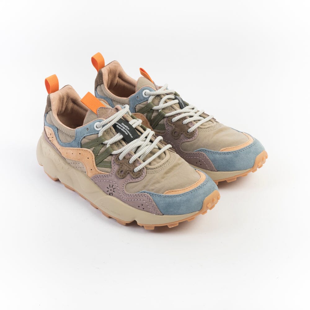 FLOWER MOUNTAIN - Sneakers Yamano - 1C15 - Petrolio, Grigio, Papaya Scarpe Donna FLOWER MOUNTAIN